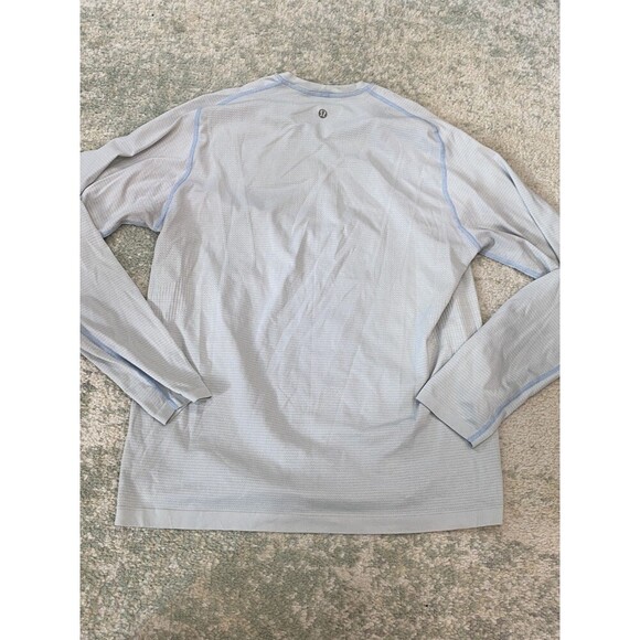 Lululemon Swiftly Tech Long Sleeve T Shirt Men's L Crew Neck Gray Gym Lightweigh - Picture 6 of 7